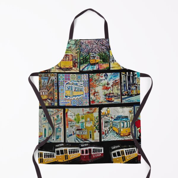 Item preview, Lisbon Vintage Streetcar Magnets Patchwork Mosaic designed and sold by worldways.