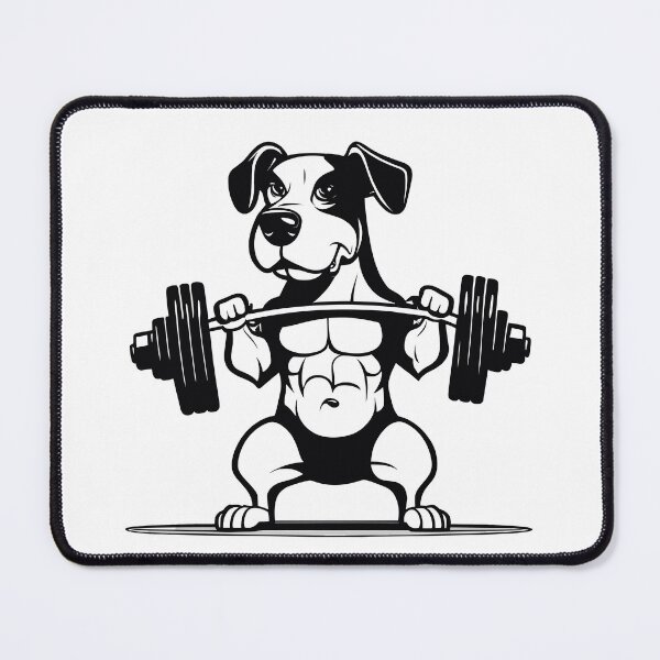 Item preview, Dog doing gym designed and sold by Alchemy Ink.