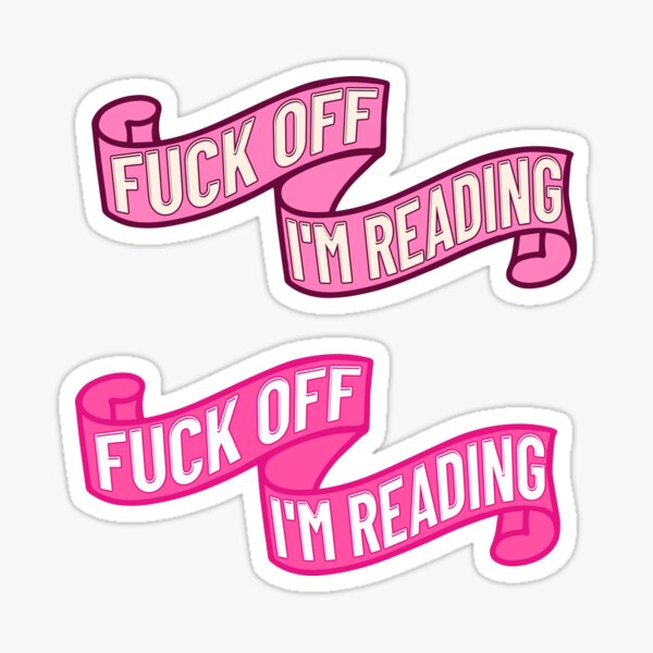 Artikel-Vorschau von Girly Pink Fuck Off, ich lese, designt und verkauft von Hic21.