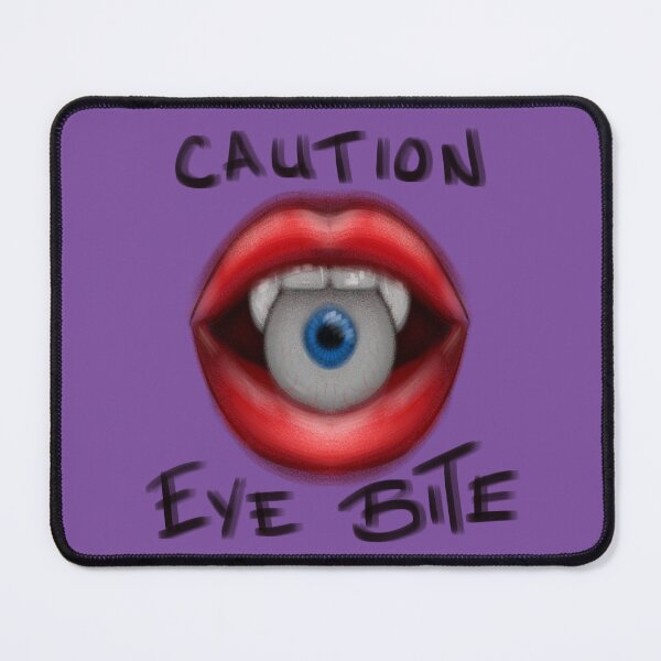Item preview, Caution Eye Bite Label designed and sold by ShenGeomiArt.