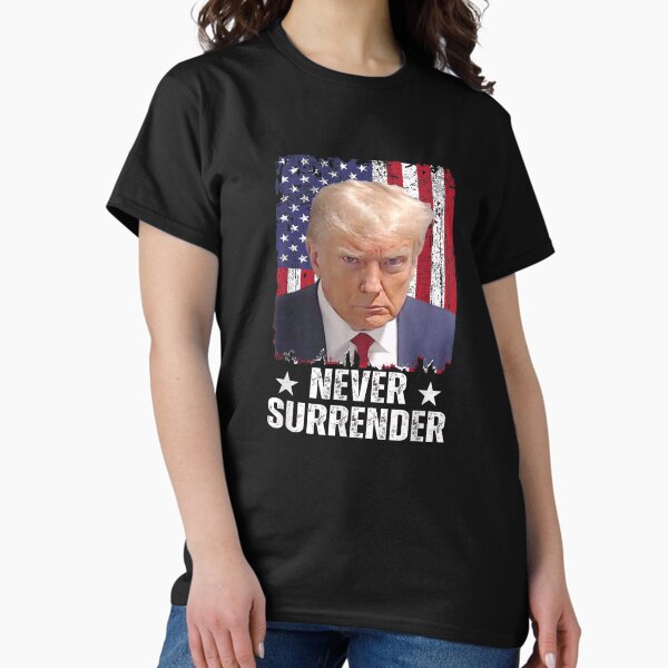 Item preview, MugShot Wanted Save America 2024 Never Surrender designed and sold by Justlovesweden.