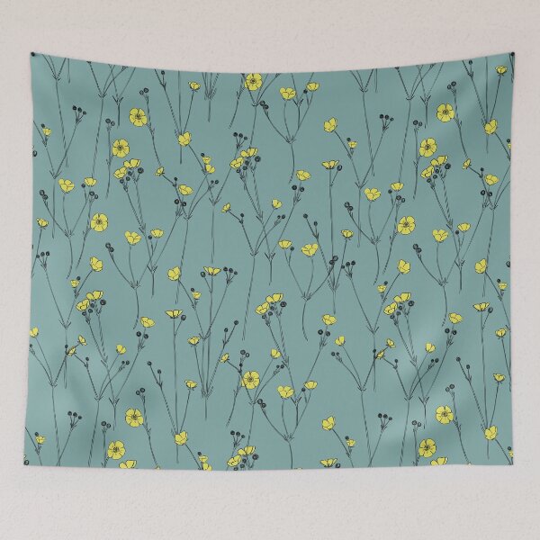 Item preview, Buttercups - Water Green designed and sold by Motifany.
