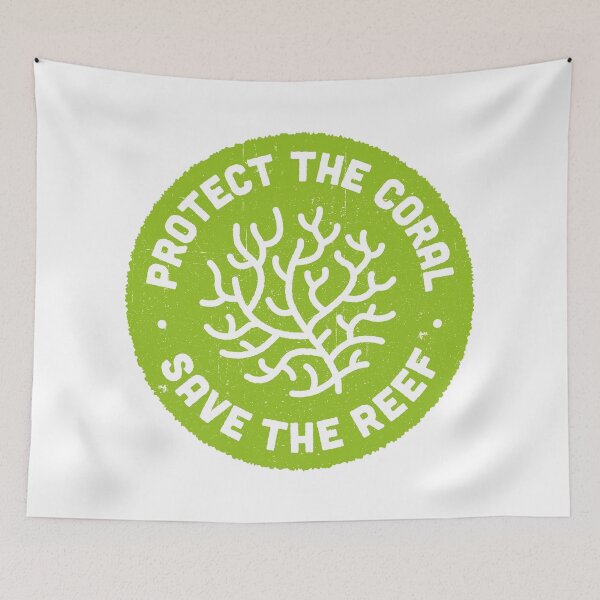 Item preview, Protect the Coral, Save the Reef. Green Icon. designed and sold by Bangtees.