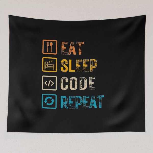 Item preview, Eat Sleep Code Repeat designed and sold by netfires.