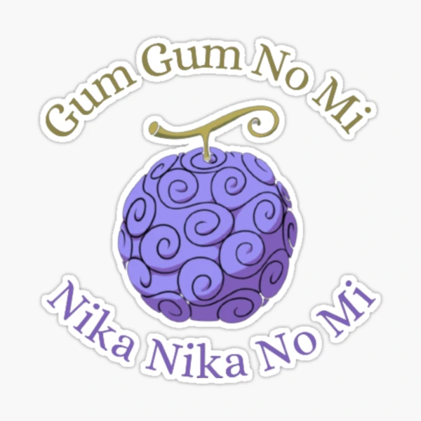 Gomu Gomu No Mi Fruit (Hito Hito no Mi, Model: Nika) Sticker for Sale by  WalkingStick ✌️