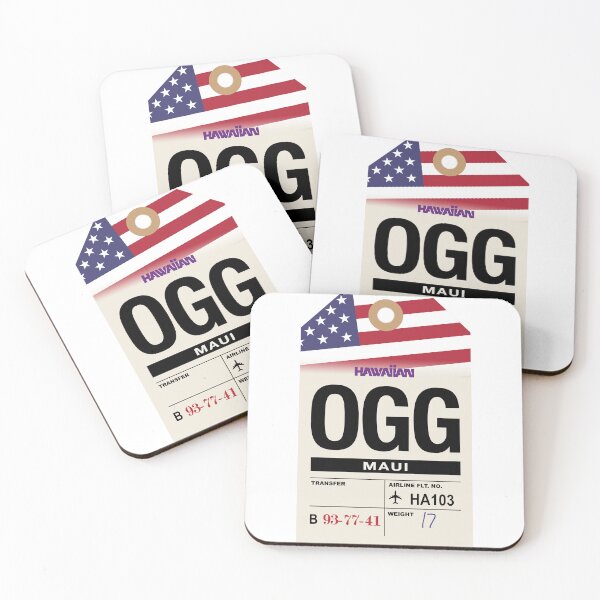 Item preview, Maui (OGG) Hawaii Airline Luggage Tag designed and sold by travelwitheric.