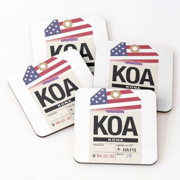 Item preview, Kona (KOA) Hawaii Airline Luggage Tag designed and sold by travelwitheric.