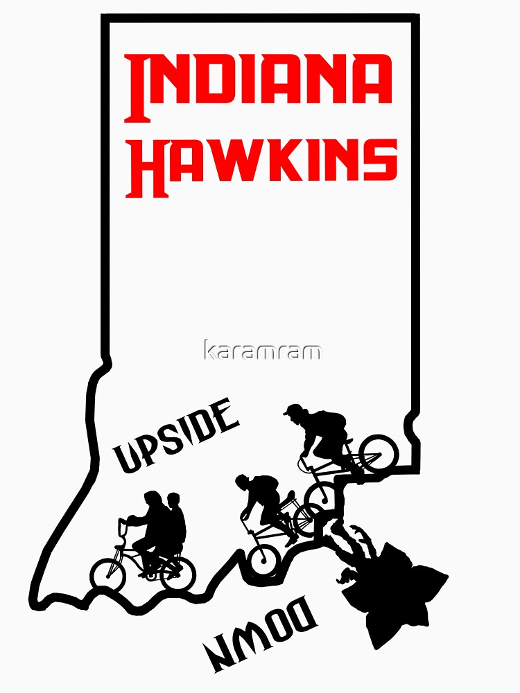 Stranger Things Upside Down Logo T-shirt Hawkins Indiana - iTeeUS