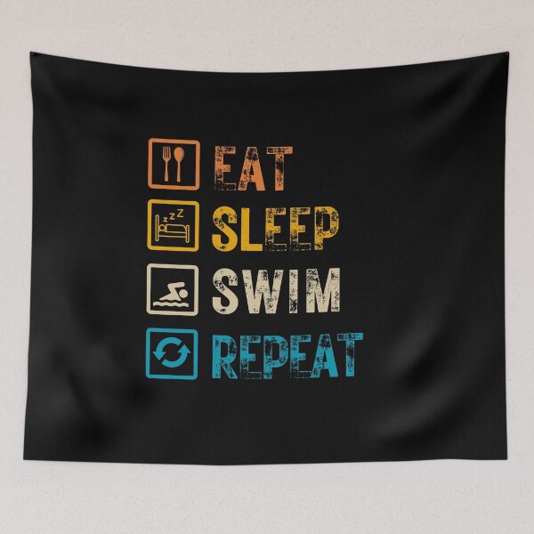 Item preview, Eat Sleep Swim Repeat designed and sold by netfires.