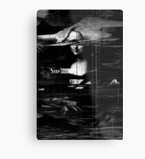 Mona Lisa Glitch Metal Print