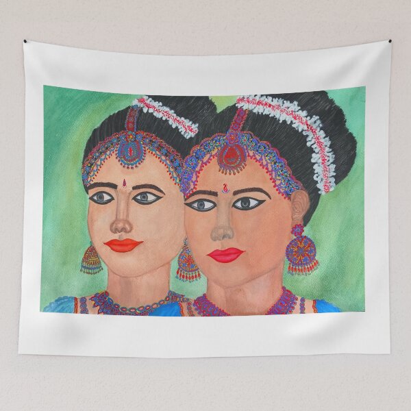 Item preview, Indian Elegance - Bharatnatyam Dancers designed and sold by yellow4coalarts.