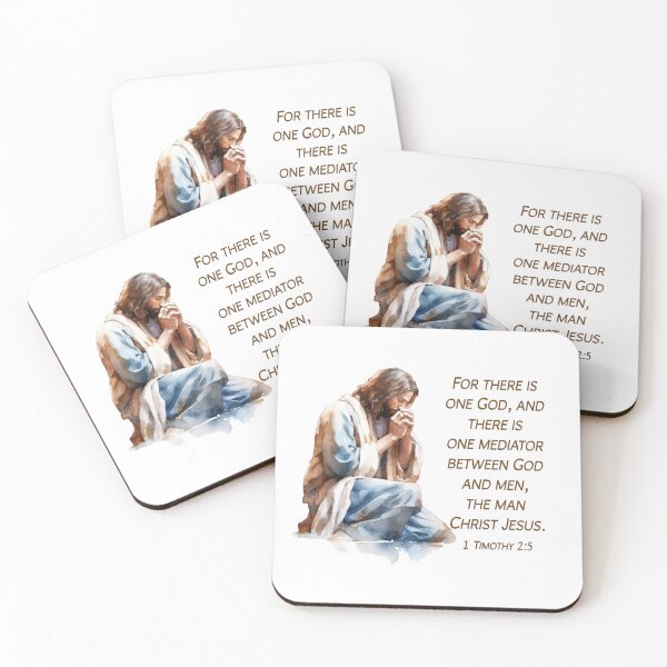 Item preview, For there is one God, One mediator... 1 Timothy 2:5 designed and sold by WideIsTheGate.