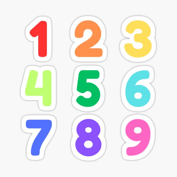 Item preview, Scattered Rainbow Numbers 1-10 designed and sold by ColorfulKiddos.