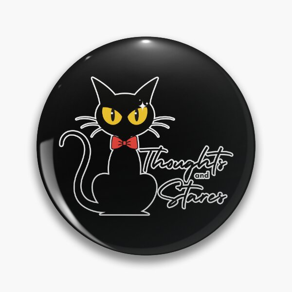 Item preview, Thoughts and Stares | Cute and Spooky Black Cat designed and sold by Kimochi-Shop.