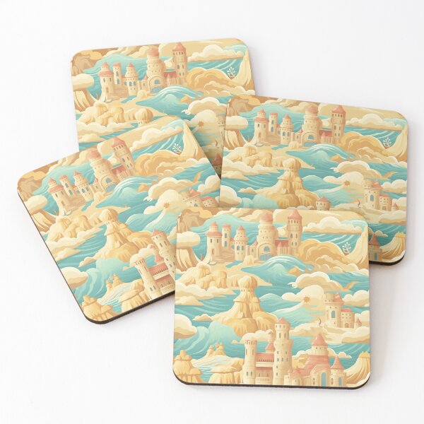 Item preview, Sandcastles - Beach Pattern designed and sold by JoanNinjaHen.