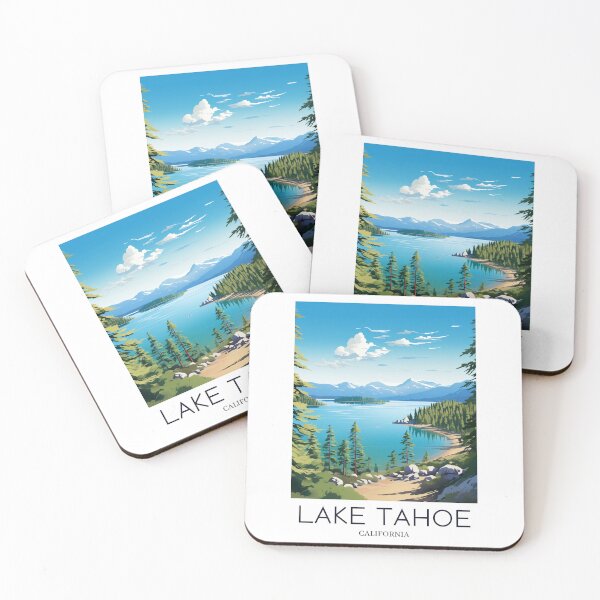 Item preview, A Pop Art Travel Print of Lake Tahoe - California - US designed and sold by StudioRedKoala.
