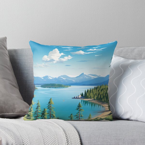 Item preview, A Pop Art Travel Print of Lake Tahoe - California - US designed and sold by StudioRedKoala.