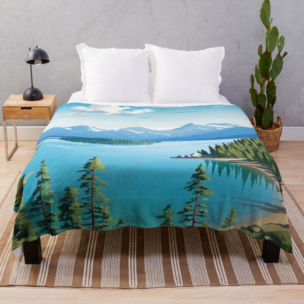 Item preview, A Pop Art Travel Print of Lake Tahoe - California - US designed and sold by StudioRedKoala.