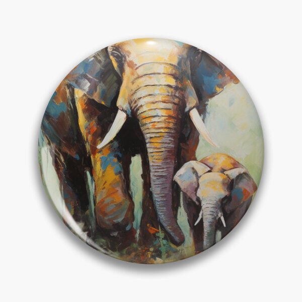 Item preview, Impressionism elephant  designed and sold by patternshoprad.