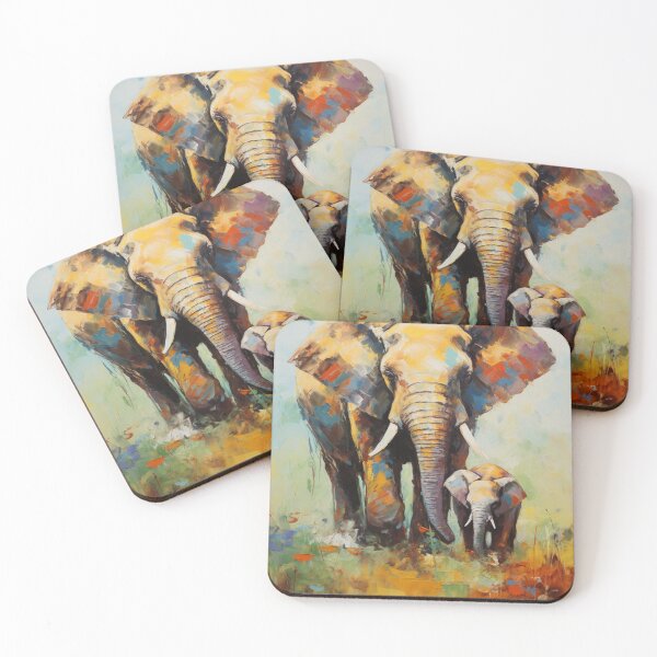 Item preview, Impressionism elephant  designed and sold by patternshoprad.