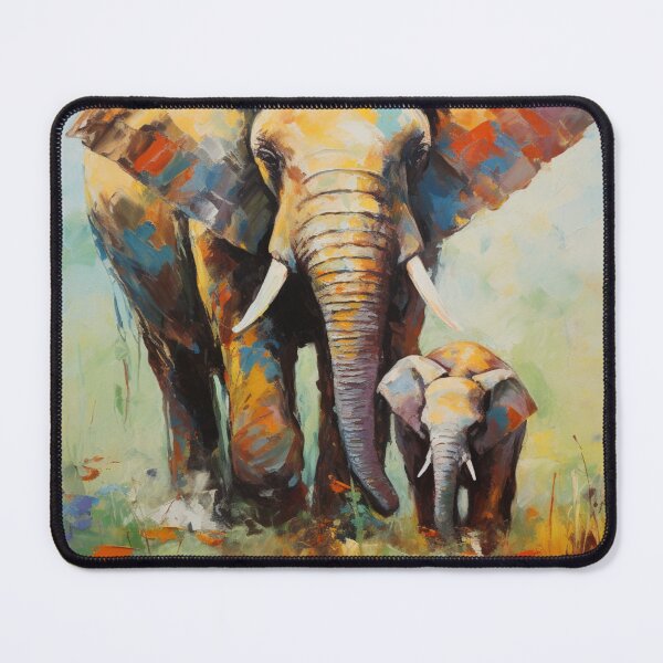 Item preview, Impressionism elephant  designed and sold by patternshoprad.