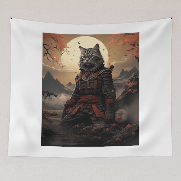 Aperçu de l'œuvre Chat samouraï japonais créée et vendue par Jaro90.