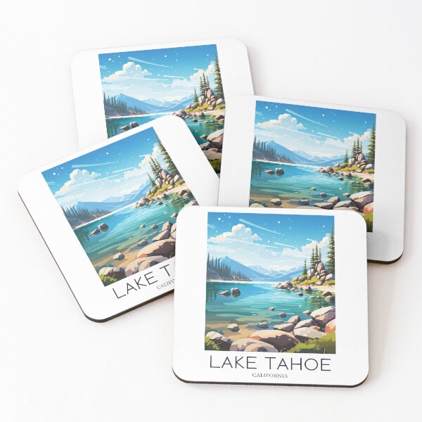 Item preview, A Pop Art Travel Print of Lake Tahoe - California - US designed and sold by StudioRedKoala.