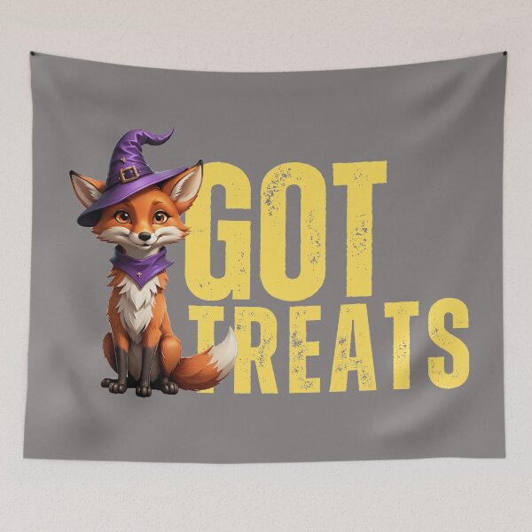 Item preview, Cute Fox Witch:  Got Treats?  Happy Halloween designed and sold by Gilby-Designs.