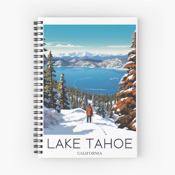 Item preview, Una impresión de viaje de arte pop del lago Tahoe - California - EE. UU. designed and sold by StudioRedKoala.