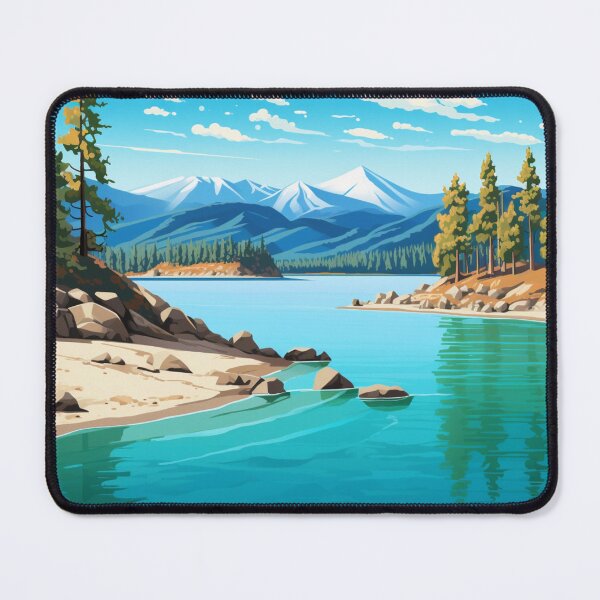 Item preview, A Pop Art Travel Print of Lake Tahoe - Nevada - US designed and sold by StudioRedKoala.