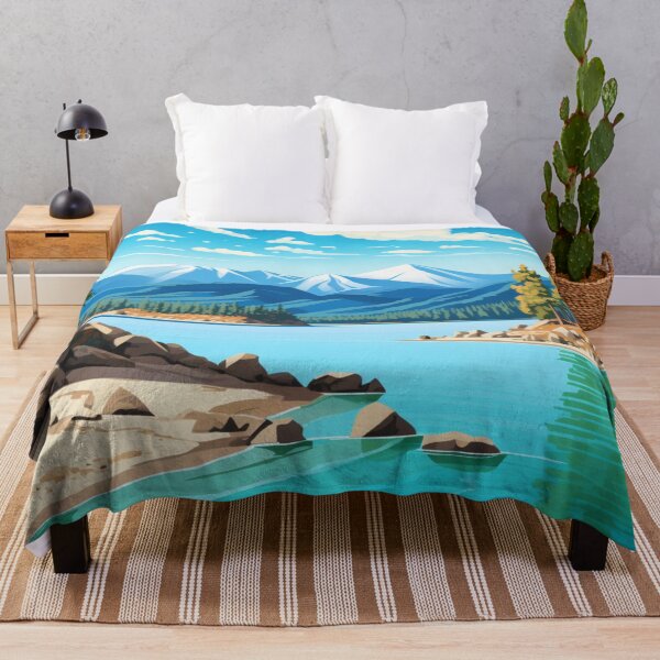 Item preview, A Pop Art Travel Print of Lake Tahoe - Nevada - US designed and sold by StudioRedKoala.