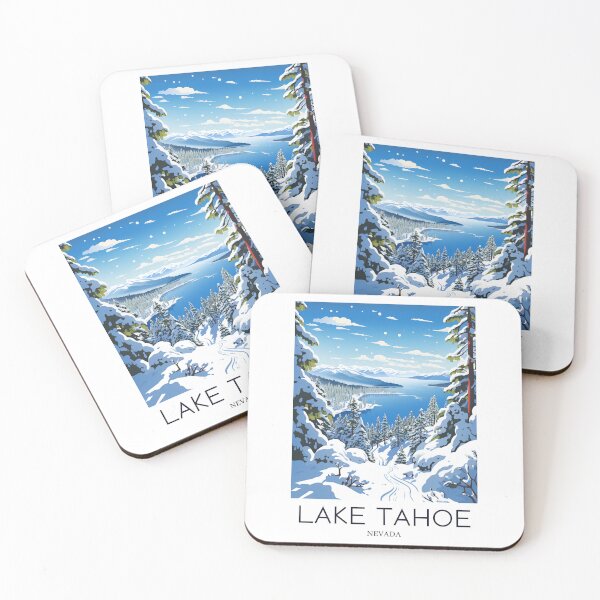Item preview, A Pop Art Travel Print of Lake Tahoe - Nevada - US designed and sold by StudioRedKoala.