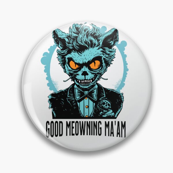 Item preview, Blue Suited Cat Good Meowning Ma’am designed and sold by TheFullFantasy.