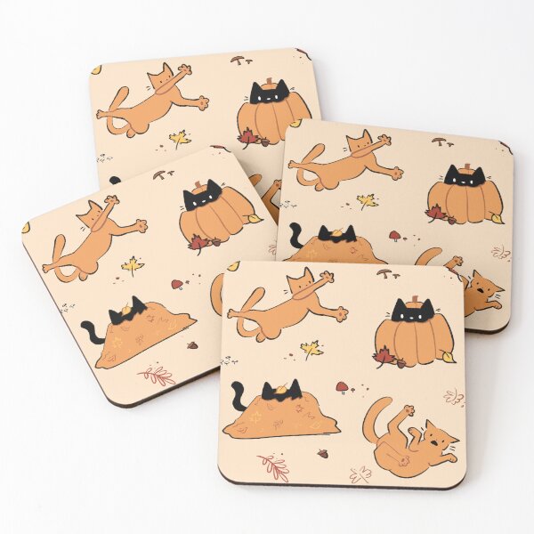 Item preview, Fall Autumn Cats designed and sold by jemidoesart.
