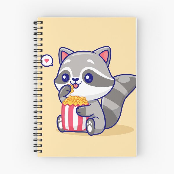 Item preview, Cheeky Raccoon Munching Popcorn: Cartoon Vector Icon designed and sold by hjian8219.