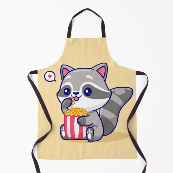 Item preview, Cheeky Raccoon Munching Popcorn: Cartoon Vector Icon designed and sold by hjian8219.