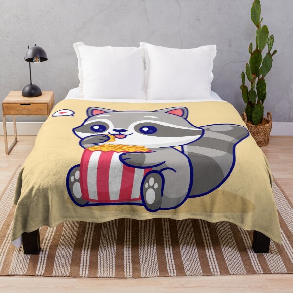 Item preview, Cheeky Raccoon Munching Popcorn: Cartoon Vector Icon designed and sold by hjian8219.