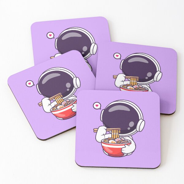 Item preview, Adorable Astronaut Enjoying Ramen Noodles: Cartoon Vector Icon designed and sold by hjian8219.