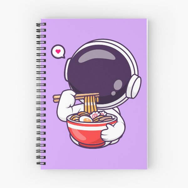Item preview, Adorable Astronaut Enjoying Ramen Noodles: Cartoon Vector Icon designed and sold by hjian8219.