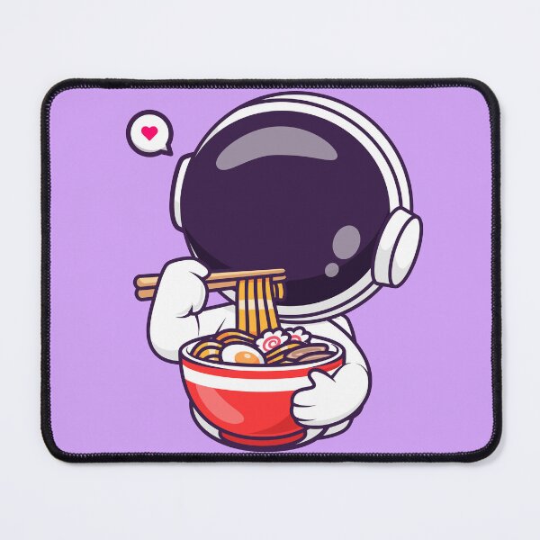 Item preview, Adorable Astronaut Enjoying Ramen Noodles: Cartoon Vector Icon designed and sold by hjian8219.