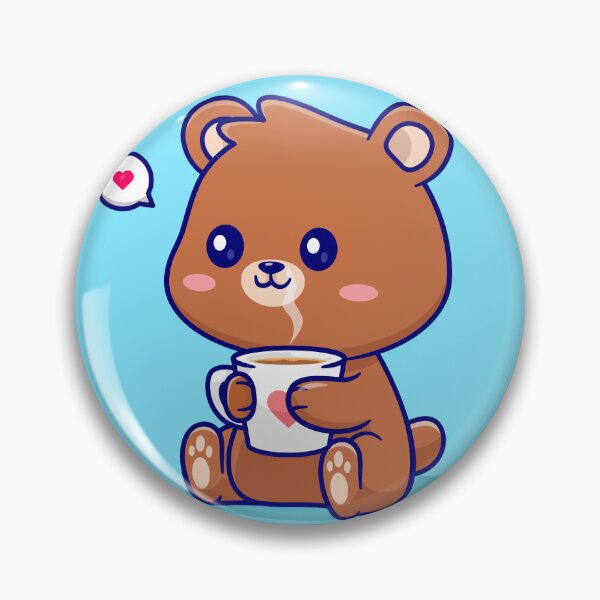 Item preview, Adorable Bear Sipping Coffee: Cartoon Vector Icon designed and sold by hjian8219.
