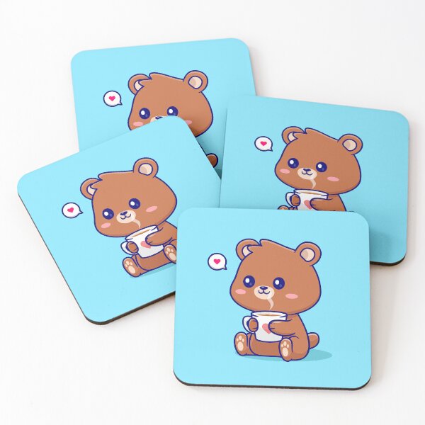 Item preview, Adorable Bear Sipping Coffee: Cartoon Vector Icon designed and sold by hjian8219.