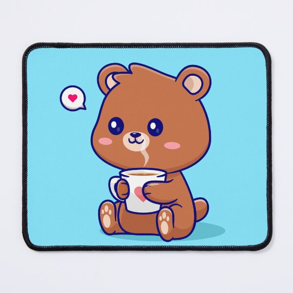 Item preview, Adorable Bear Sipping Coffee: Cartoon Vector Icon designed and sold by hjian8219.