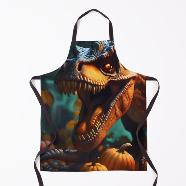 Item preview, Scary Halloween Dinosaur with pumpkins designed and sold by HofTao.