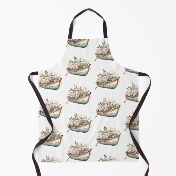 Item preview, Vintage floral row boat. designed and sold by PawsandPages.