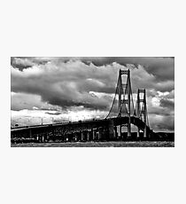 mackinac bridge in BnW Photographic Print