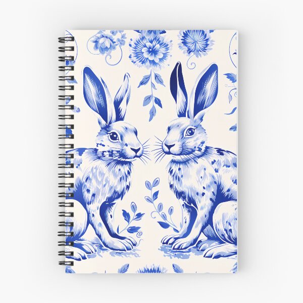 Item preview, White Rabbits with Blue Willow style design designed and sold by Kristylynn757.