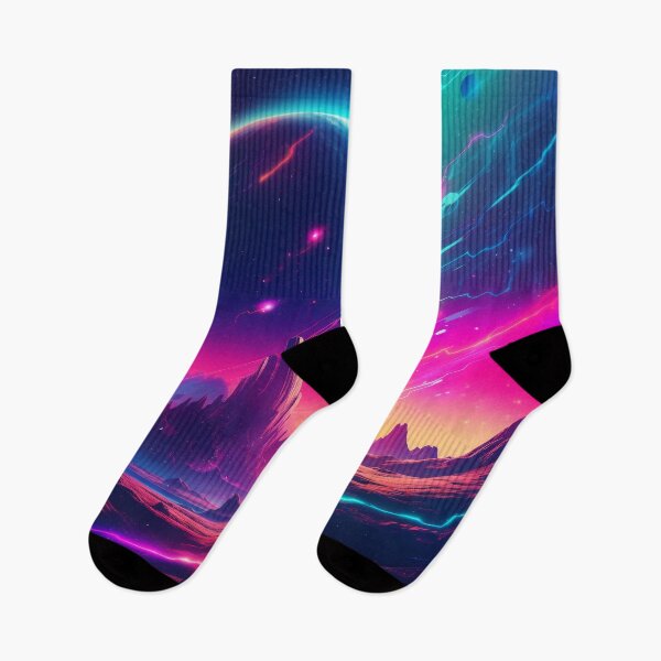 Item preview, Synth Mountain-Scape || Neon River, Synthwave/Retrowave Landscape designed and sold by UmuuStudio.