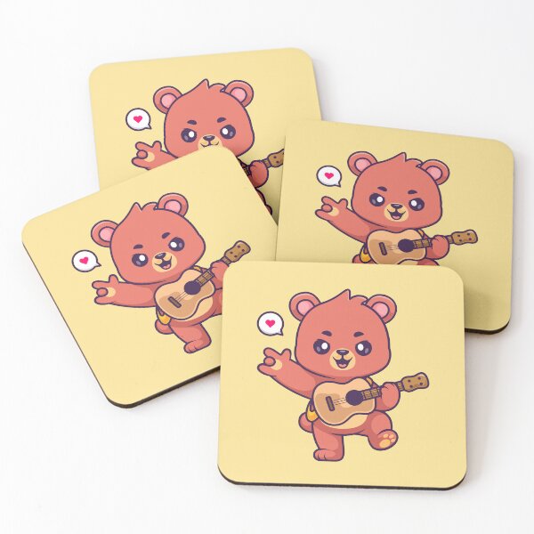 Item preview, Rocking Bear Strumming a Metal Guitar: Cartoon Vector Icon designed and sold by hjian8219.