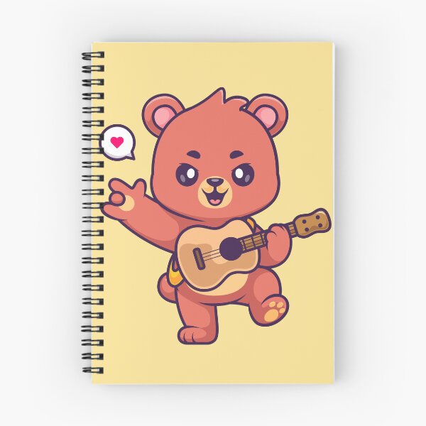 Item preview, Rocking Bear Strumming a Metal Guitar: Cartoon Vector Icon designed and sold by hjian8219.